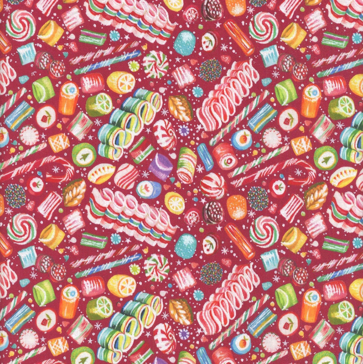 Benartex Fabrics Magical Season Katie Daisy Magical Sweets Red